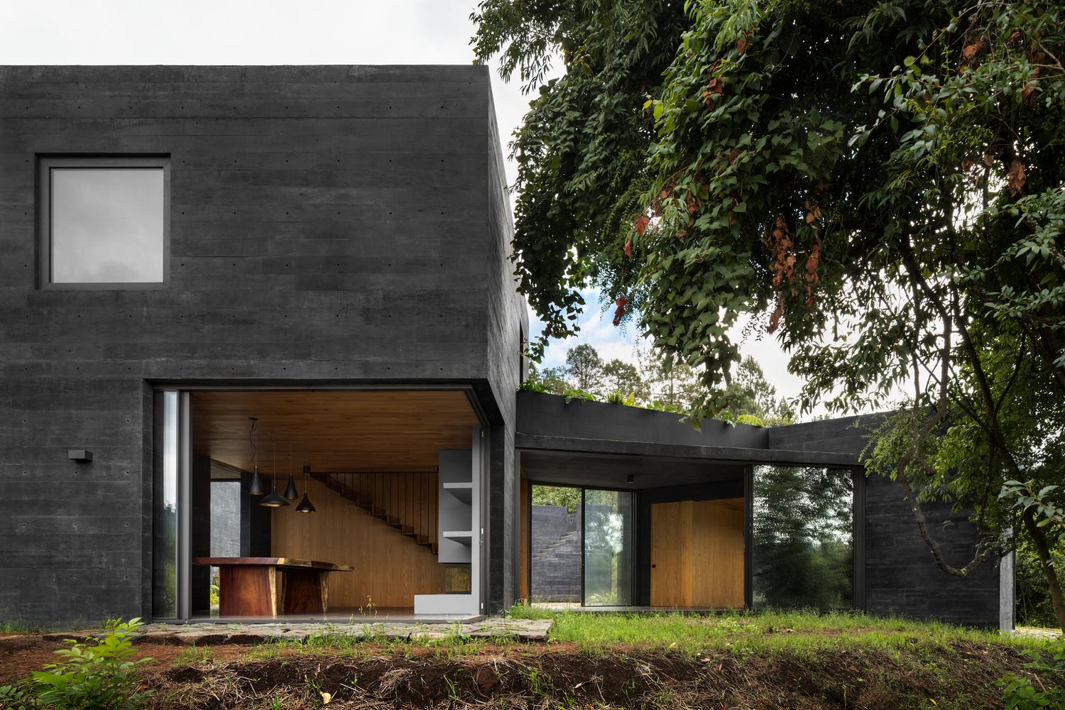 Дом с черным фасадом от Fernanda Canales